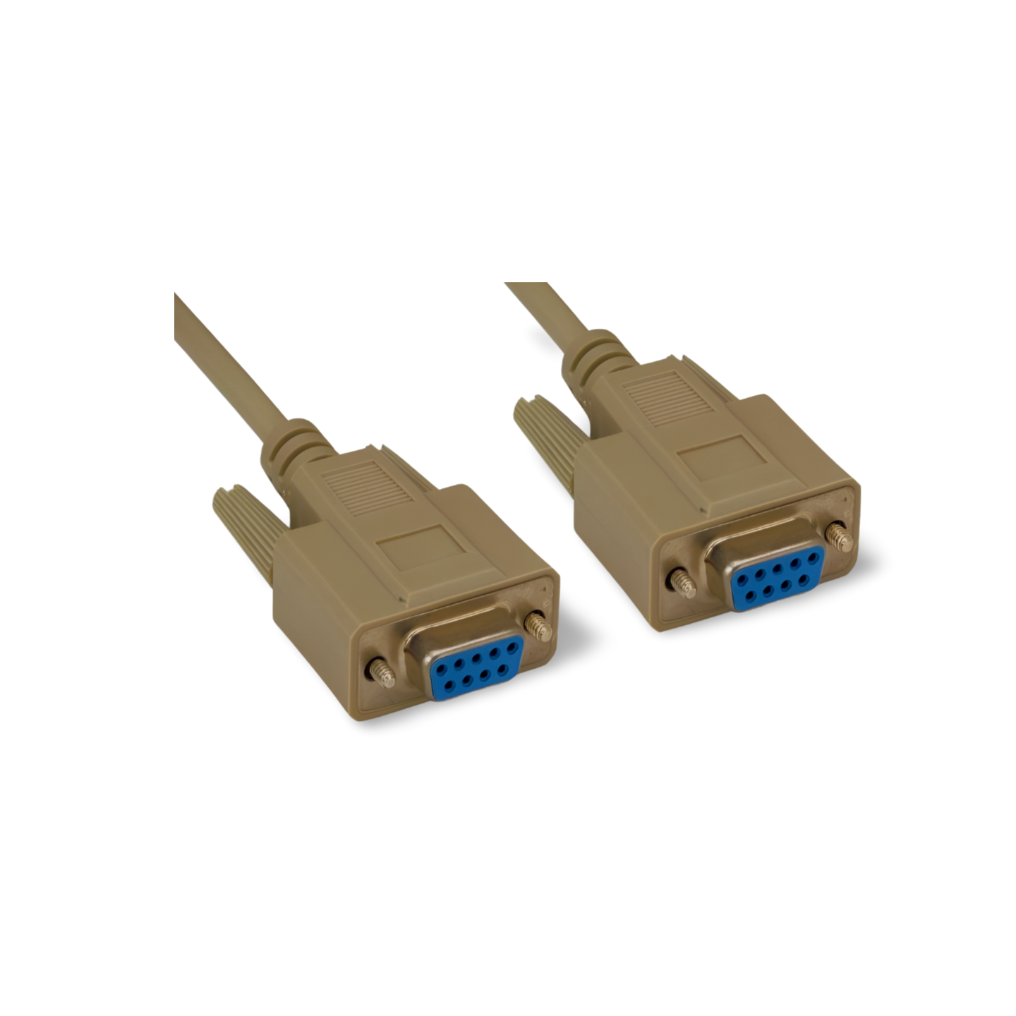 15ft DB9 Female to DB9 Female Cable RS232 Serial - Beige ...