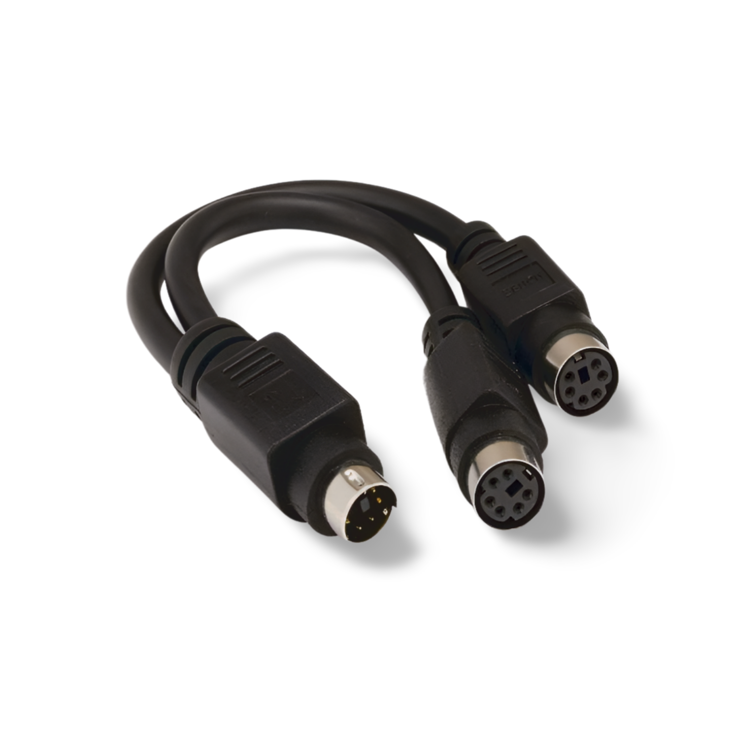 6in PS2 Splitter Mouse Keyboard for Laptop - Black | SolutionCables.com