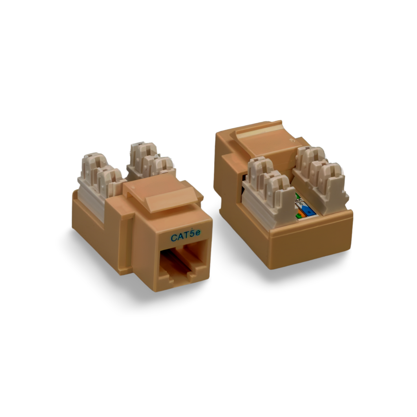 Cat5e Keystone RJ45 Jack Punch Down - Ivory | SolutionCables.com